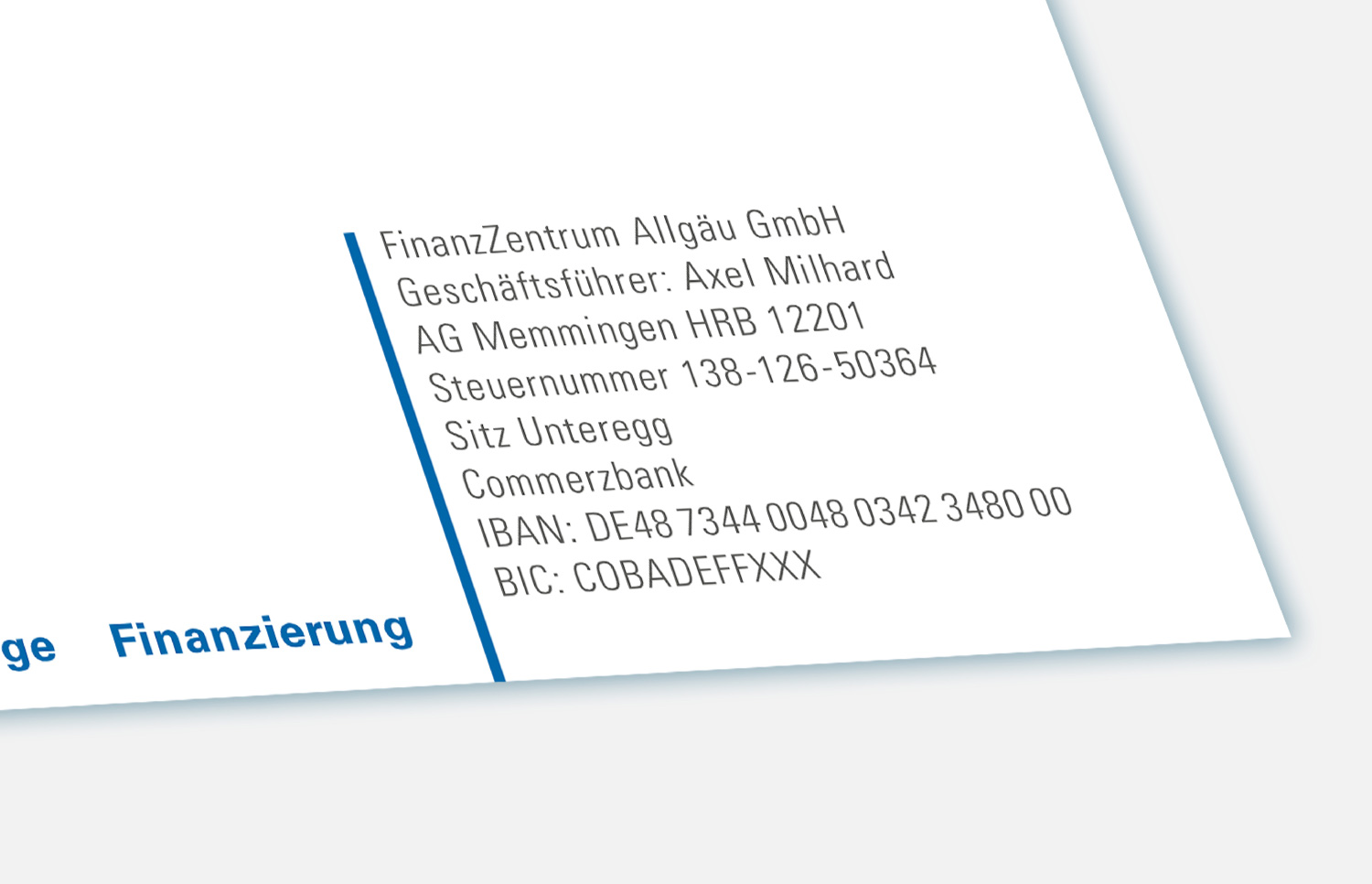 FinanzZentrum Allgäu, Quelle: Herbert H. Popp - poppdesign