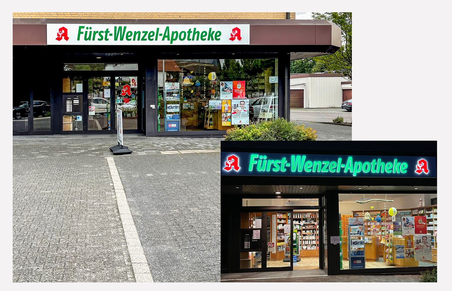 Fürst-Wenzel-Apotheke Beschilderung, Quelle: Herbert H. Popp - poppdesign