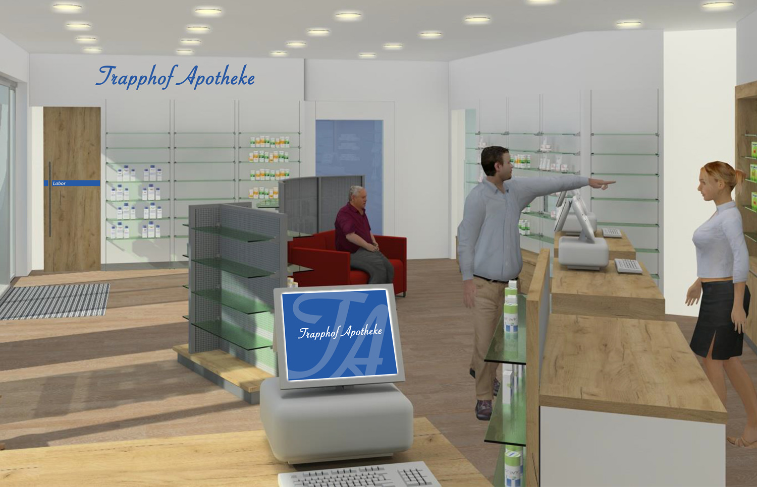 Corporate Design - Trapphof Apotheke, Quelle: Herbert H. Popp - poppdesign