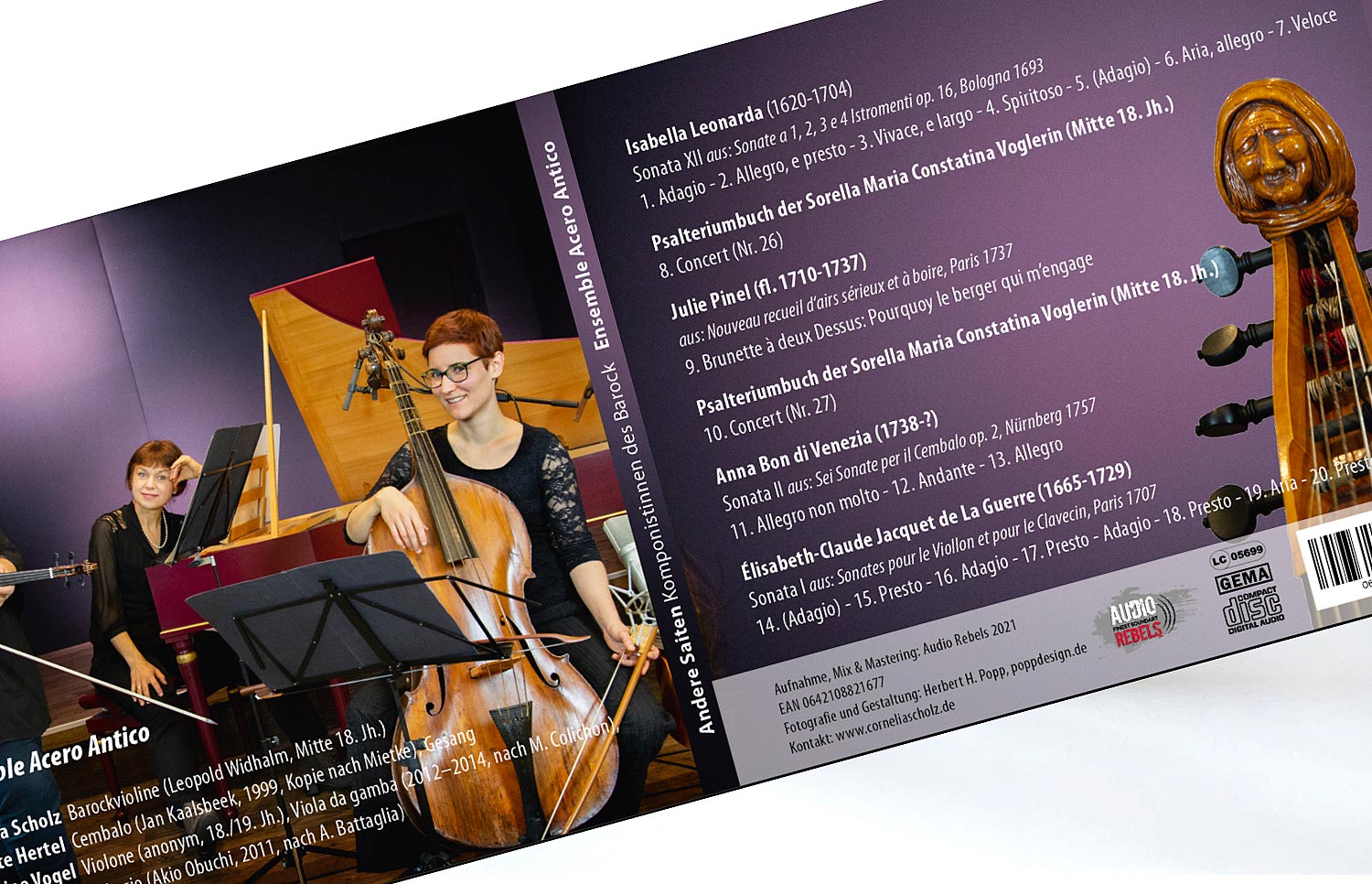 Acero Antico, Andere Saiten, Komponistinnen des Barock, Quelle: Herbert H. Popp - poppdesign
