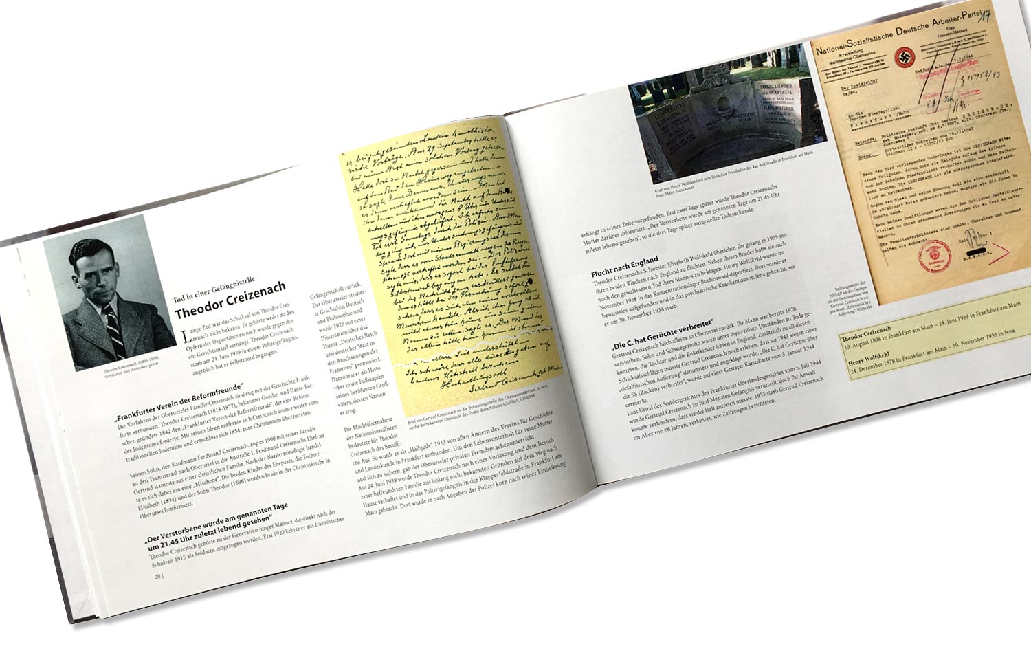 poppdesign-Gedenkbuch, Creizenach Doppelseite, Quelle: Herbert H. Popp - poppdesign
