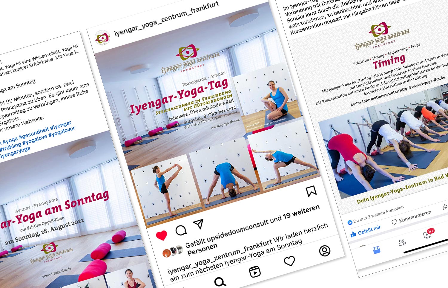 Iyengar-Yoga-Zentrum-Frankfurt, Sozial Media, Quelle: Herbert H. Popp - poppdesign