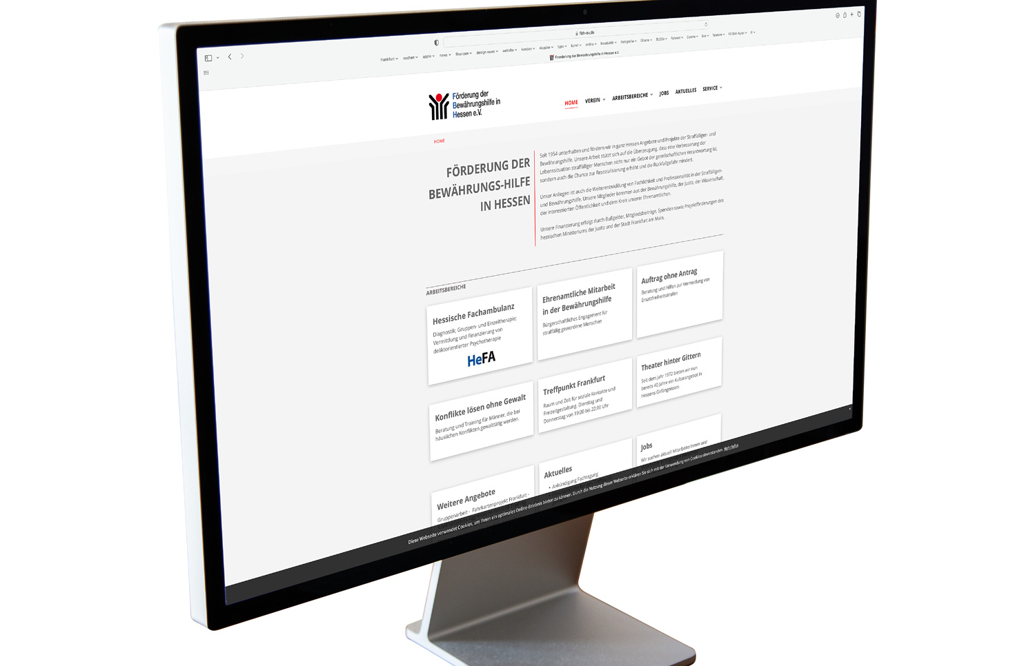 Web Design - Bewährungshilfe Verein, Quelle: Herbert H. Popp - poppdesign