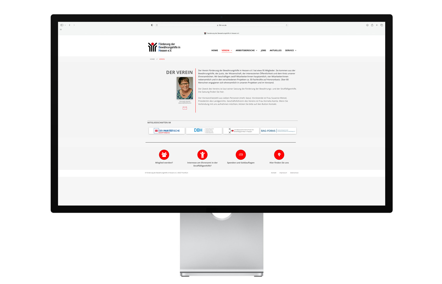 Web Design - Bewährungshilfe Verein, Quelle: Herbert H. Popp - poppdesign