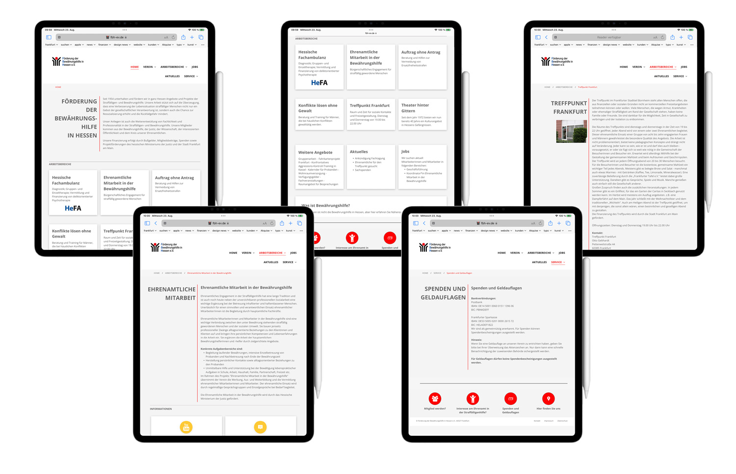 Web Design - Bewährungshilfe Verein, Quelle: Herbert H. Popp - poppdesign