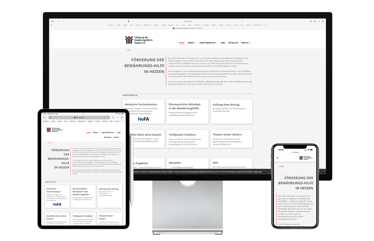 Web Design - Bewährungshilfe Verein, Quelle: Herbert H. Popp - poppdesign
