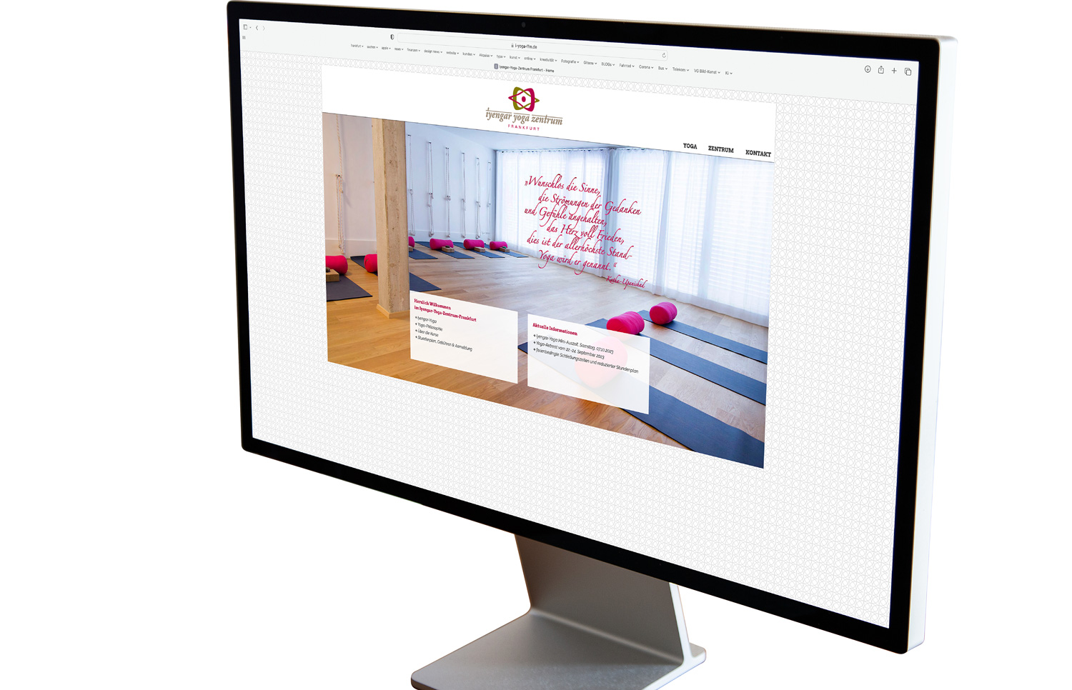 Web-Design  Iyengar-Yoga-Zentrum-Frankfurt, Quelle: Herbert H. Popp - poppdesign