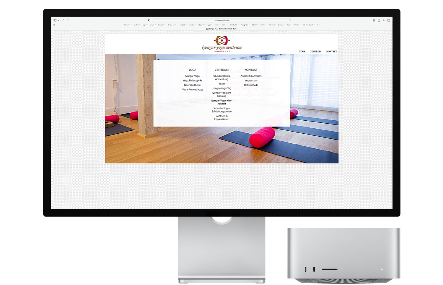 Web-Design  Iyengar-Yoga-Zentrum-Frankfurt, Quelle: Herbert H. Popp - poppdesign