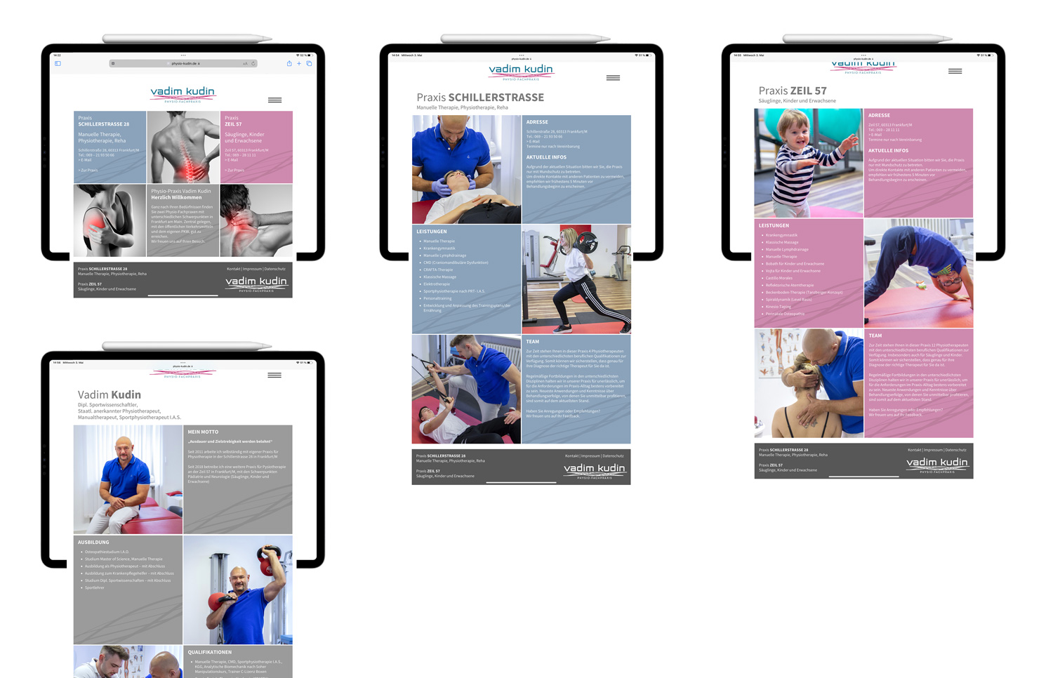 Web Design - Physio Kudin, Quelle: Herbert H. Popp - poppdesign