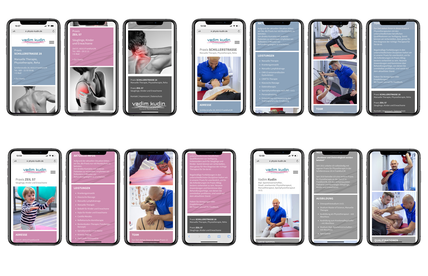 Web Design - Physio Kudin, Quelle: Herbert H. Popp - poppdesign