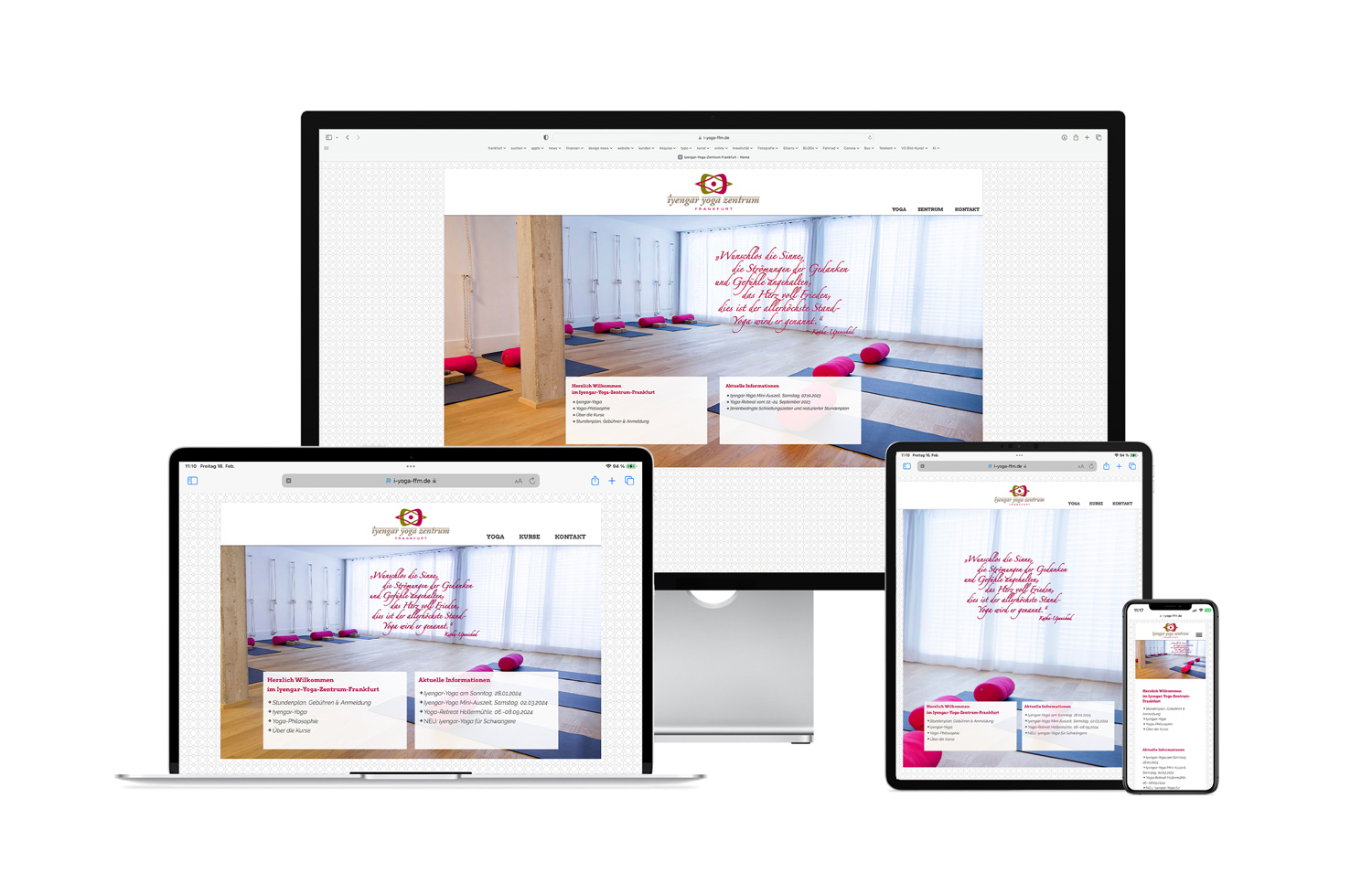 poppdesign Web Projekte IyengarYogaZentrum, Quelle: Herbert H. Popp